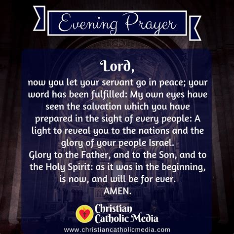 Evening Prayer Catholic Monday 3 30 2020 Christian Catholic Media