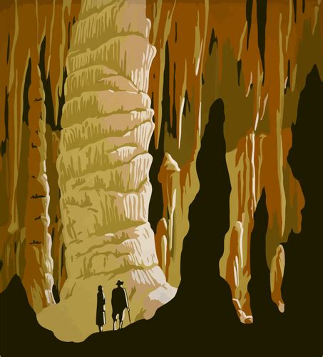 Cavern With People Public Domain Vectors