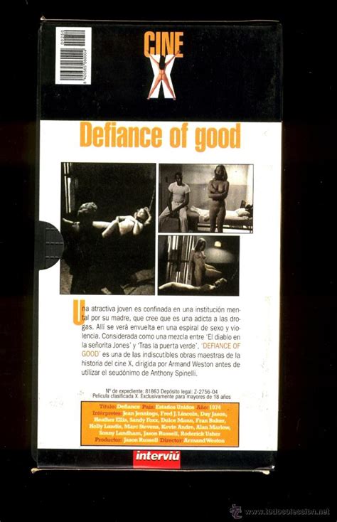 Defiance Of Good En Castellano Vhs Comprar Películas Para Adultos