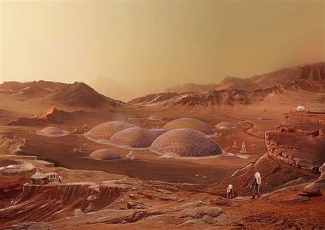 Mars Colony Illustrations By Luis Peres Human Mars