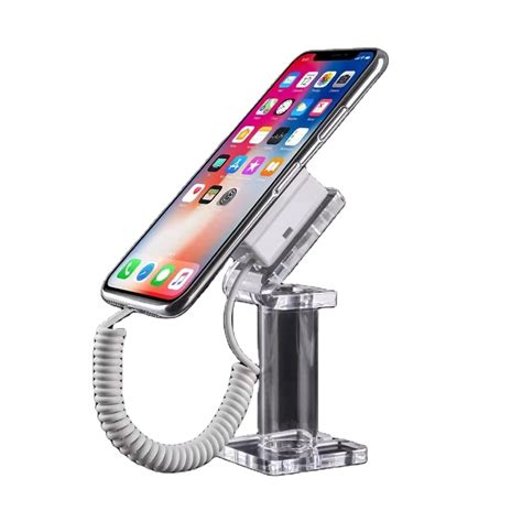 Clear Acrylic Cell Phone Display Holder Exhibition Magnetic Mobile