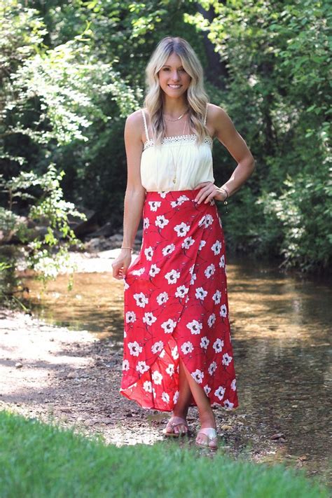 Floral Maxi Skirt Summer Style Summer Outfit Ideas Boho Outfit Ideas