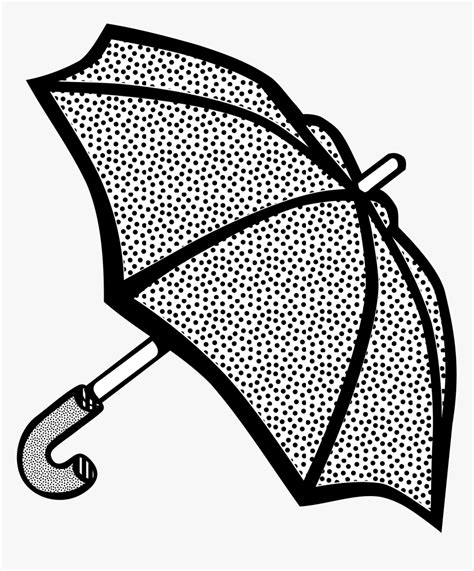 Lineart Clip Arts Clipart Umbrella Black And White Design Hd Png