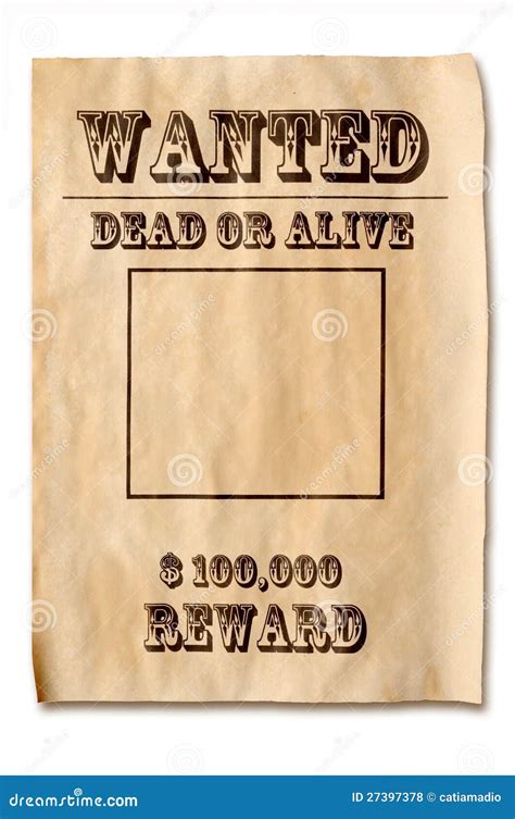 Wanted Poster With Reward Royalty Free Stock Photos Image 27397378