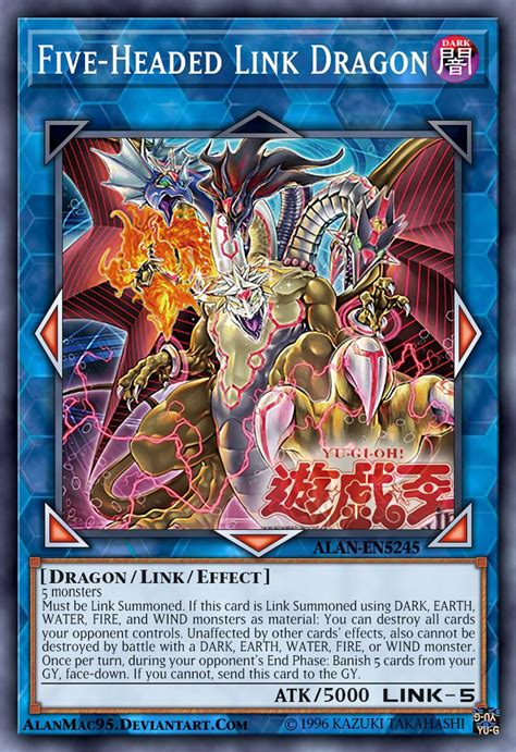 Five Headed Link Dragon By Alanmac95 On Deviantart Yugioh Dragon Cards Custom Yugioh Cards