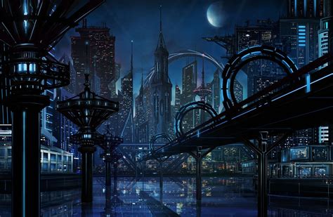 Sci Fi City By Higu0217 On Deviantart Sci Fi City Futuristic City