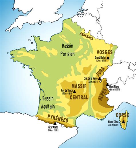 Map Of The Mountains In France Riset