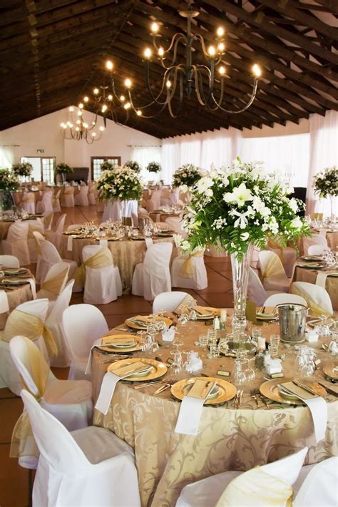 Gold White And Green Wedding Table Decorations Elegant Gold