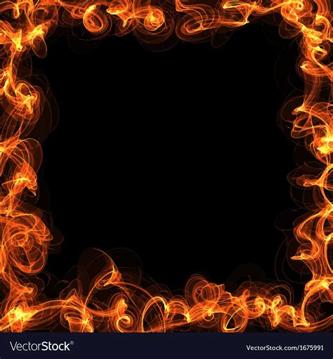 Fire Frame Royalty Free Vector Image Vectorstock