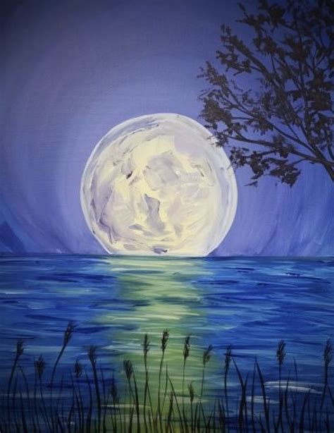 Pin By Barbara Powers On Magical Skies Moon Painting Easy Landscape