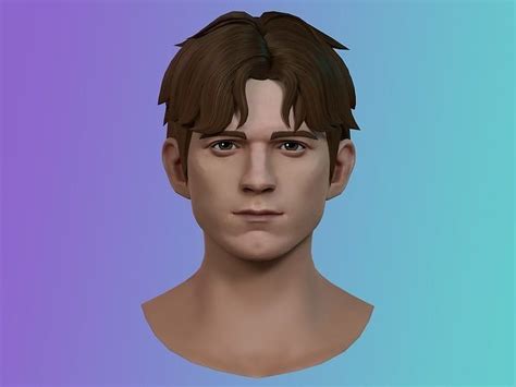 Free Stylized Male Hairstyle Free Vr Ar Low Poly 3d Model Cgtrader