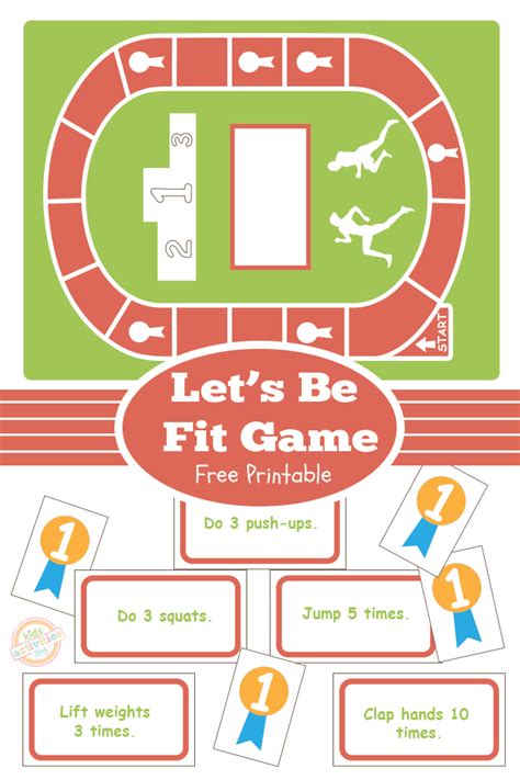 Printable board games for kids help your child learn new skills such as: Let's Be Fit Board Game {Free Kids Printable}