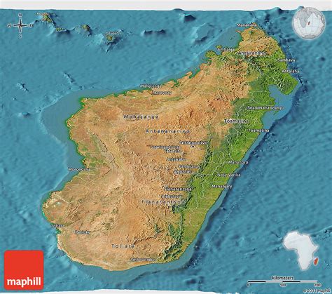Madagaskar Satelliten Karte