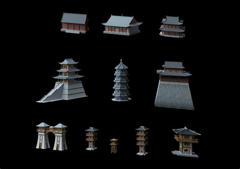 Vr Ar Ready Ancient Chinese Architecture 3d