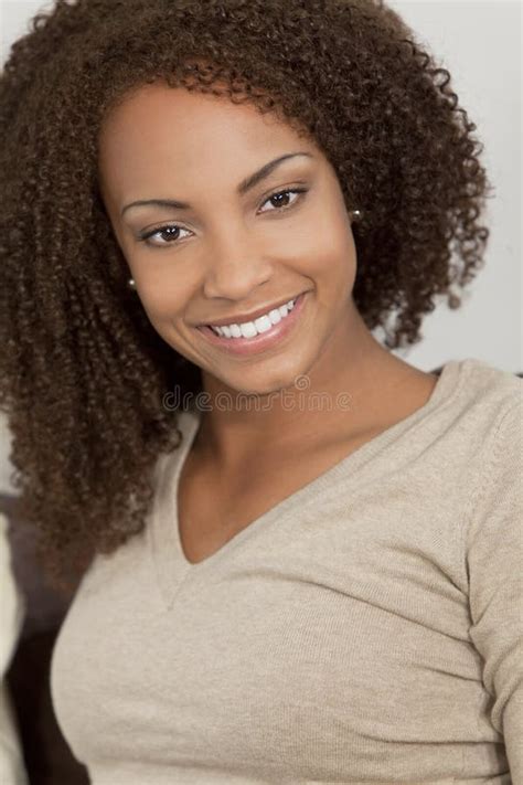 Beautiful Smiling Mixed Race African American Girl Stock Image Image