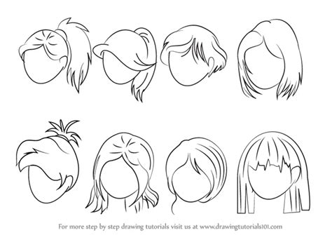 How To Draw Anime Girl Hair Step By Step