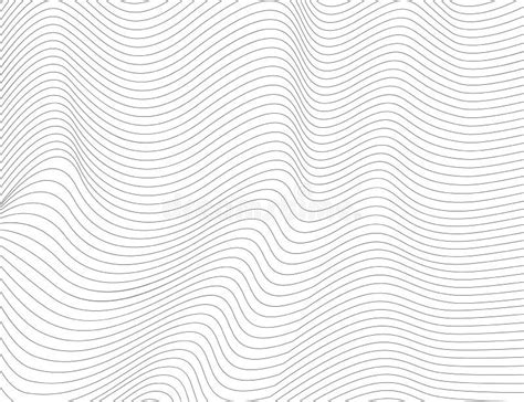 Abstract Pattern Wavy Curve Lines Ripple Black White Lines Vector