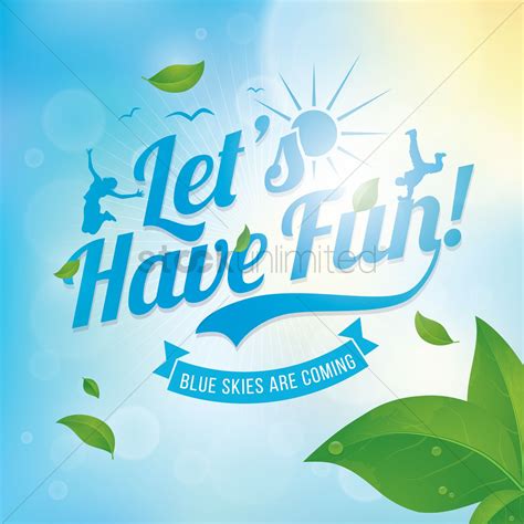 Lets Have Fun Poster Vector Image 1534589 Stockunlimited
