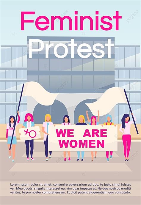 feminist protest brochure template poster template download on pngtree