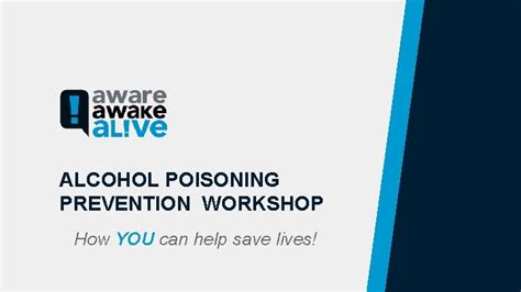 Alcohol Poisoning Prevention Workshop How You Can Help