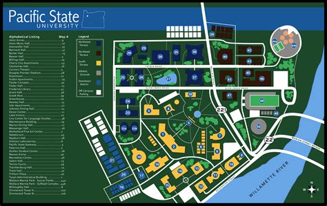 Pacific State U Campus Map By Lycanthropeful On Deviantart