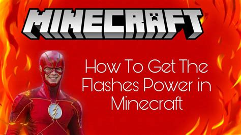 How To Get The Flashes Power In Minecraft The Flash Mod Youtube