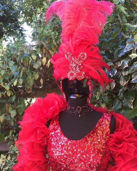 Masquerade Red Vegas Showgirl Headdress Masquerade