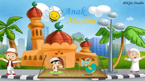 Background Animasi Kartun Anak Muslim Hijabfest