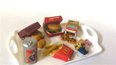 Miniature Mcdonalds Menu Tutorial With A Toy Youtube