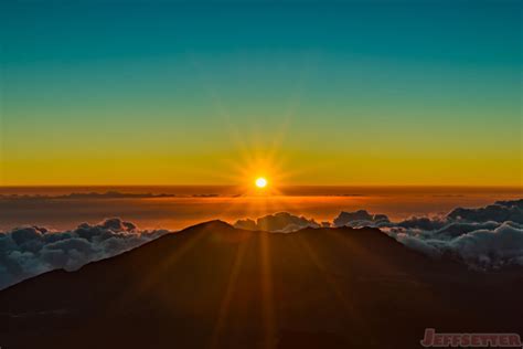 Photographs Of Sunrise On Mount Haleakala Maui Hawaii