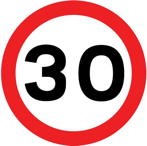 Maximum Speed Limit Sign 30 Mph Theory Test