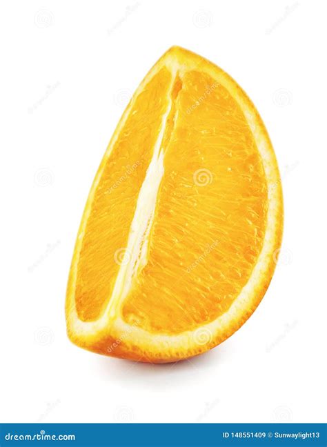 Sliced Fresh Orange Fruit Segment Front View Stock Image Image Of