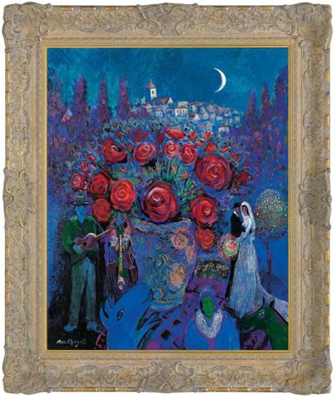Wedding Flowers In The Style Of Marc Chagall Framed By