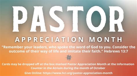 Pastor Appreciation Month Hales Corners Lutheran Church