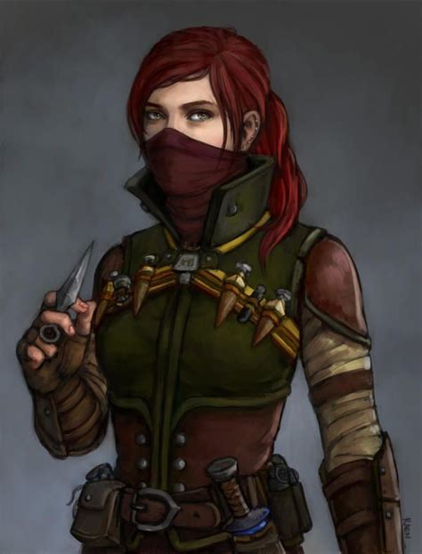 Amber Aires By Raen Art On Deviantart Female Assassin Rogue With Face