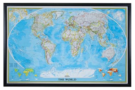 National Geographic World Map With Pins Pelajaran