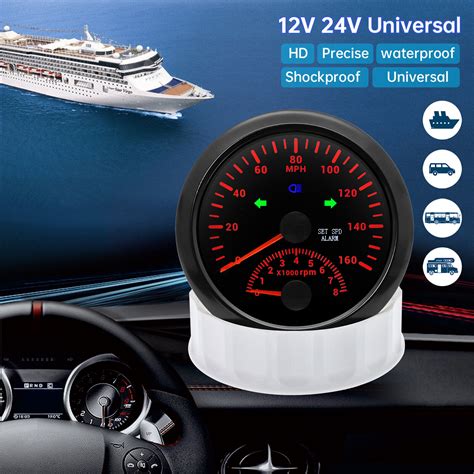 85mm GPS Speedometer Odometer 0 160MPH 8000RPM Gauge For Marine Boat