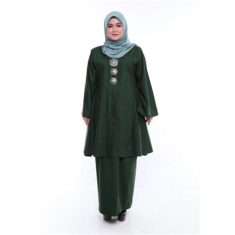 Tutorial menjahit baju hamil model sederhana подробнее. Kebarung Riau Johor Plus Size - Dark Green - Malaysia Baju ...