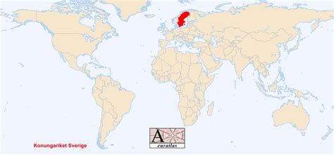 World Atlas The Sovereign States Of The World Sweden Sverige