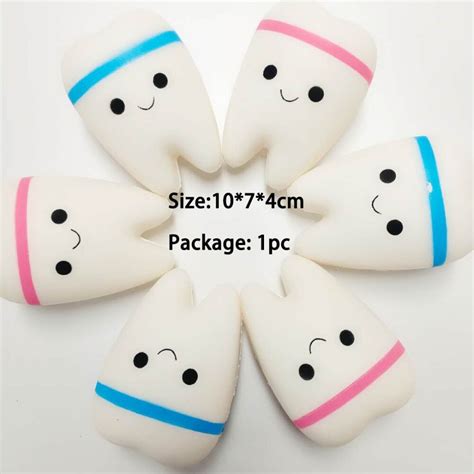 new squishy cute teeth antistress squeeze slow rising toys soft stress relief pu material toys