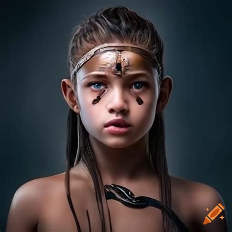 amazon warrior girl age 12 on craiyon