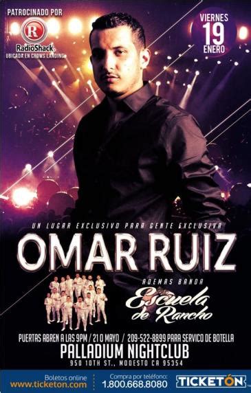 Omar Ruiz Modesto Tickets Boletos Palladium Nightclub