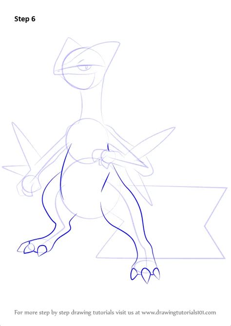 How To Draw Sceptile From Pokemon Pokemon Step By Step