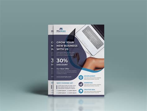 Corporate Business Flyer Template By Mixgren On Dribbble