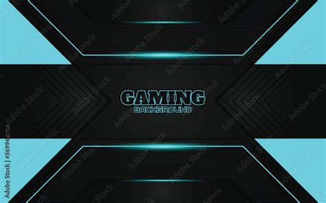 Abstract Futuristic Black And Blue Gaming Background With Modern Esport