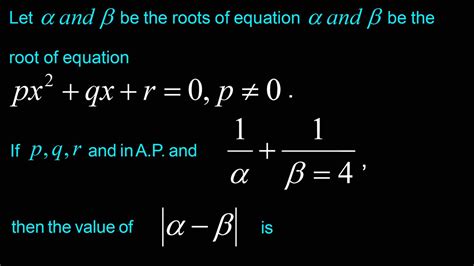 Let α And β Be The Roots Of Equation α And β Be The Root Of Equation Px