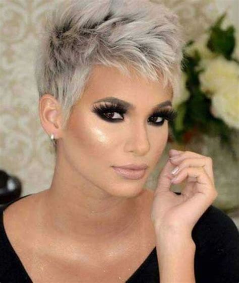 Short Haircuts Gray Hair 25 Grey Short Hairstyles For Women Similar To A Mens Shave It Is