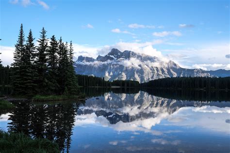 Captured The Reflection Of Mt Rundle Canada After It Poured All Night