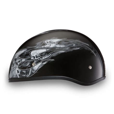 Daytona Skull D6 Sfs W Skull Flames Dot Motorcycle Helmet