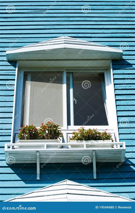 Balcony Of Villa With Blue Wooden Wall Stock Photo Image Of Classic